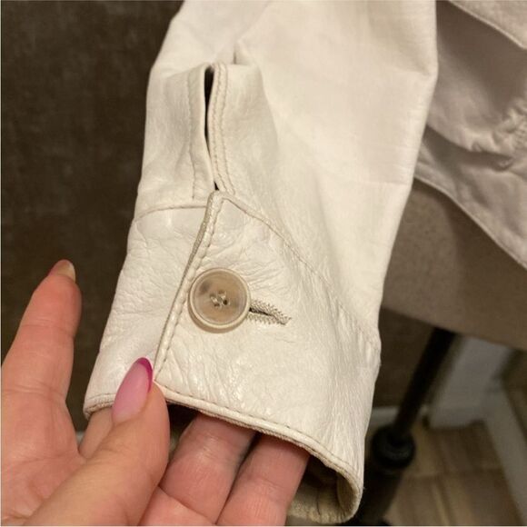 Brunello Cucinelli Women's genuine leather Cream Jacket, M - Picture 4 of 10